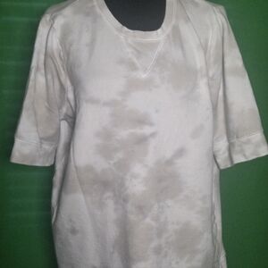 Neutral Tie-Dye Short-Sleeve Womens Shirt